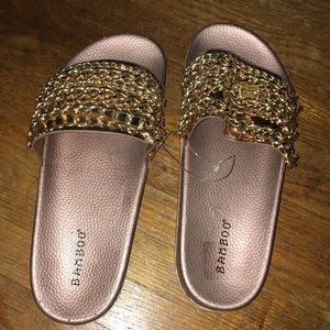 Pink and Gold chain slides